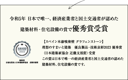 建築材料・住宅設備の賞で優秀賞受賞