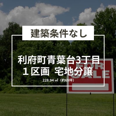 【土地情報】建築条件なし（利府青葉台3丁目売地）