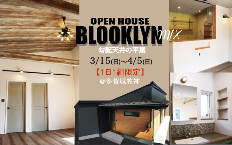 BLOOKLYN mix〜勾配天井の平屋〜
